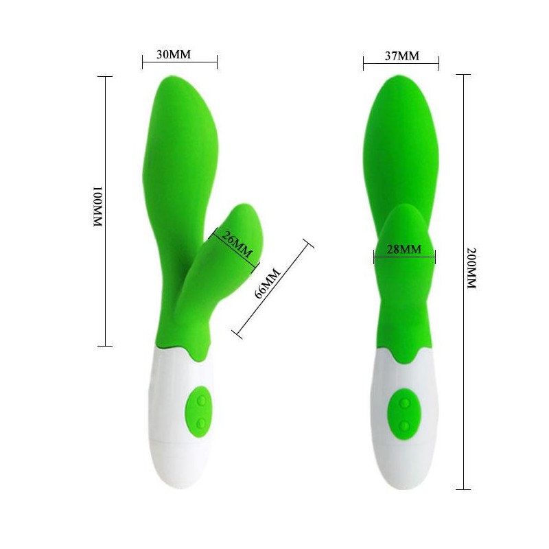 Wibrator z dużym masażerem łechtaczki 30tryb 30cm